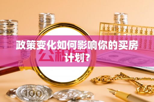 普定政策变化如何影响你的买房计划？
